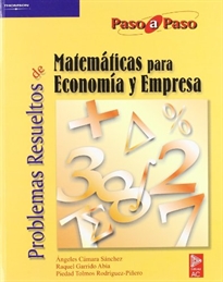 Portada del libro Problemas resueltos de matemáticas para economía y empresa