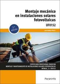 Portada del libro UF0152 - Montaje mecánico en instalaciones solares fotovoltaicas
