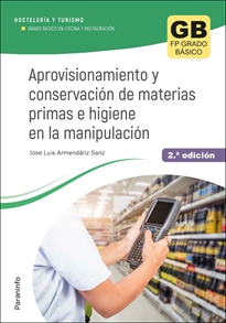 Portada del libro Aprovisionamiento y conservación de materias primas e higiene en la manipulación 2.ª edición 2023